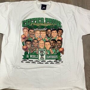 Vintage Boston Celtics Pride A Winning Tradition 50 Years T-Shirt men's size XXL